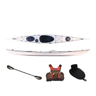 Seekajak Splint Touring LV Elite weiß aus Glasfaser/Carbon, inkl. Zubehör