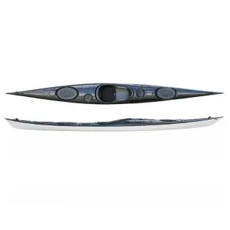 Seekajak Splint Sea Play 535 Elite schwarz-Weiß aus Glasfaser/Carbon