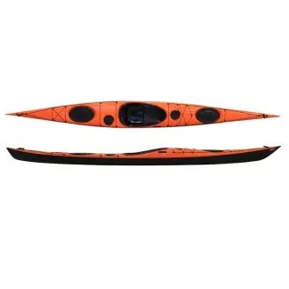 Seekajak Splint Sea Play 535 Elite orange/schwarz aus Glasfaser/Carbon