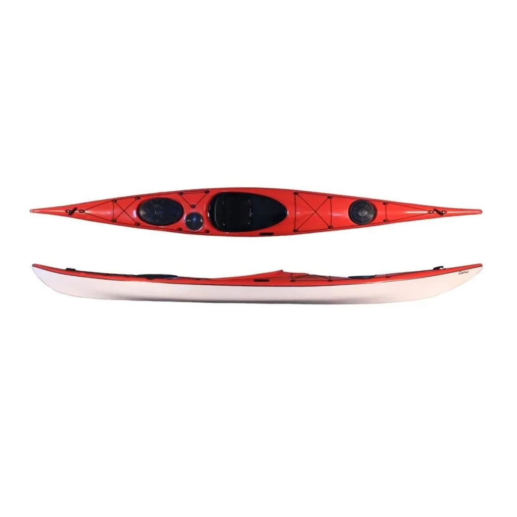Seekajak Splint Touring LV Elite rot aus Glasfaser/Carbon