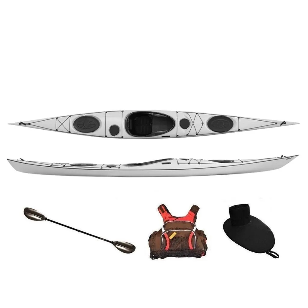 Seekajak Splint Sea Play 535 Elite weiß aus Glasfaser/Carbon, inkl. Zubehör